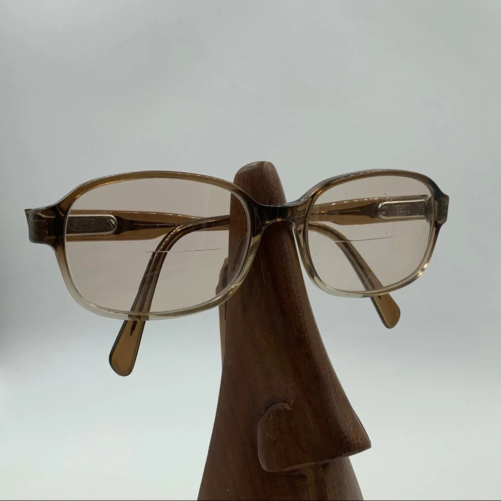 Vintage Safilo Elasta Brown Translucent Oval Frame